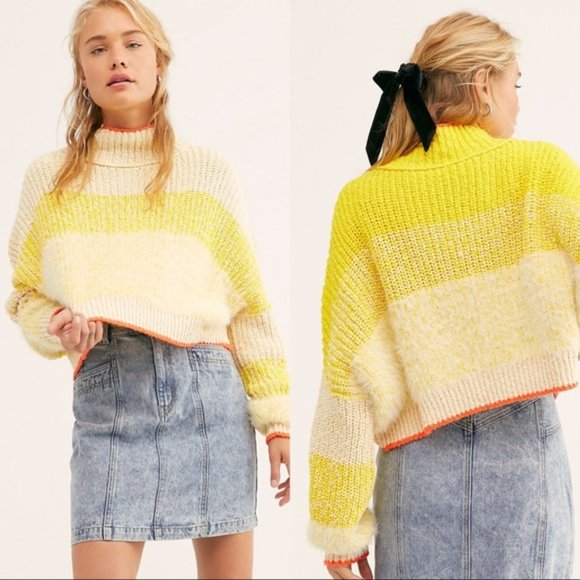 Free People Sweaters - FREE PEOPLE Sunbrite Pullover Crop Sweater